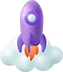 Icono cohete 3D